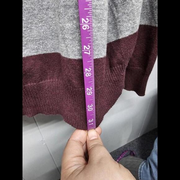 Sonoma Life+Style Lite Knit Sweater Men's Size 2X Burgundy/Grey - Picture 7 of 8